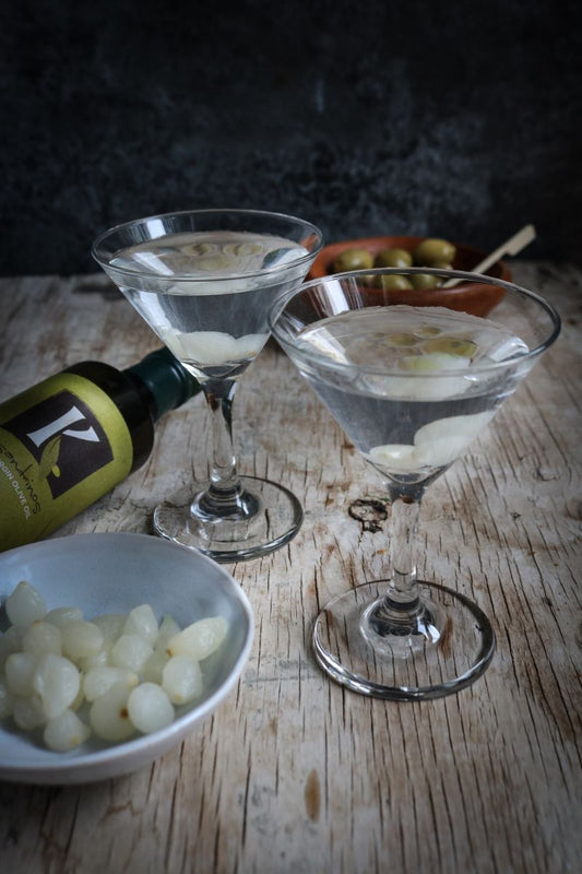 Gibson Cocktail with Olive Oil