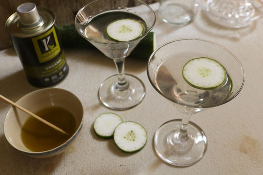 Saketini with Olive Oil