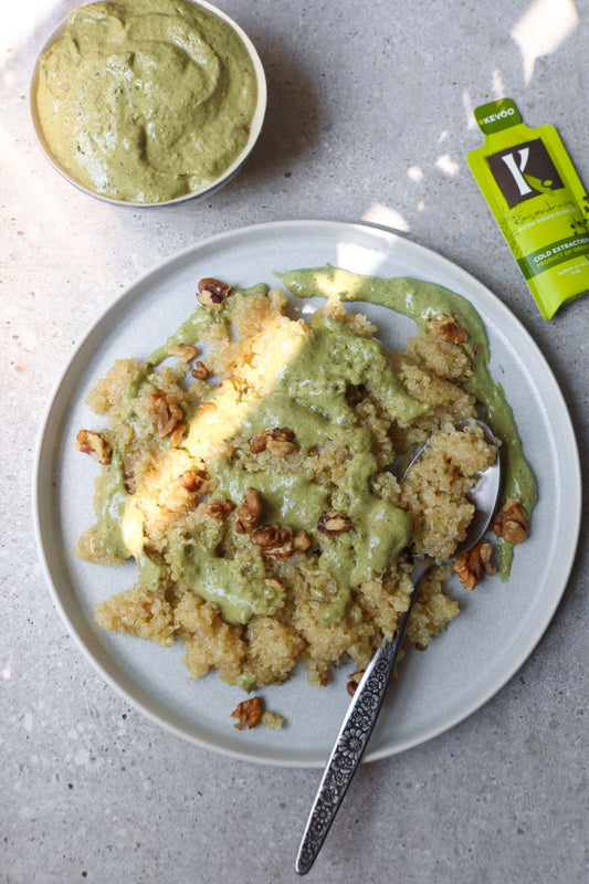 Quinoa Risotto with Herb & Feta Pesto
