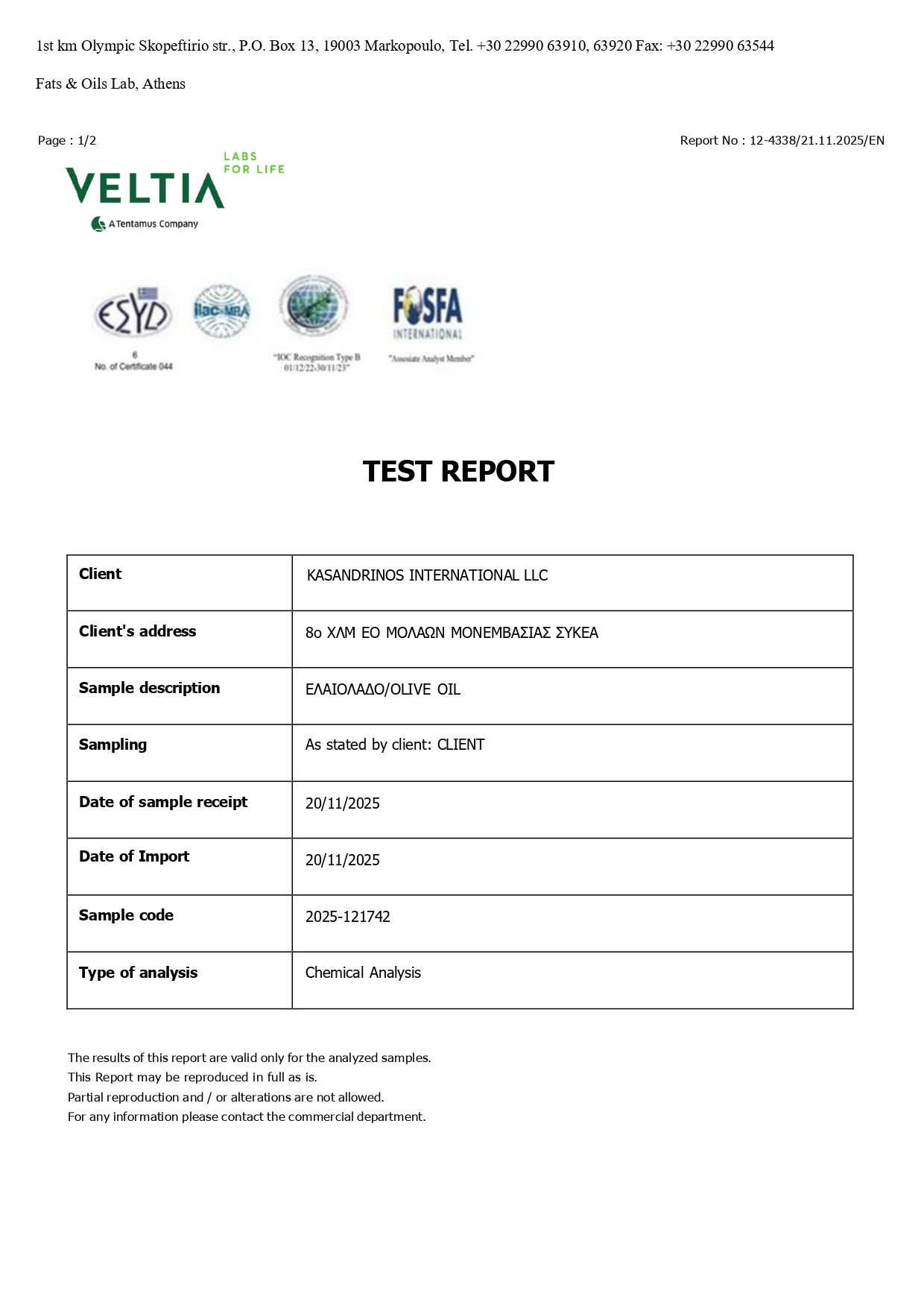 Acidity Level Chemical Analysis