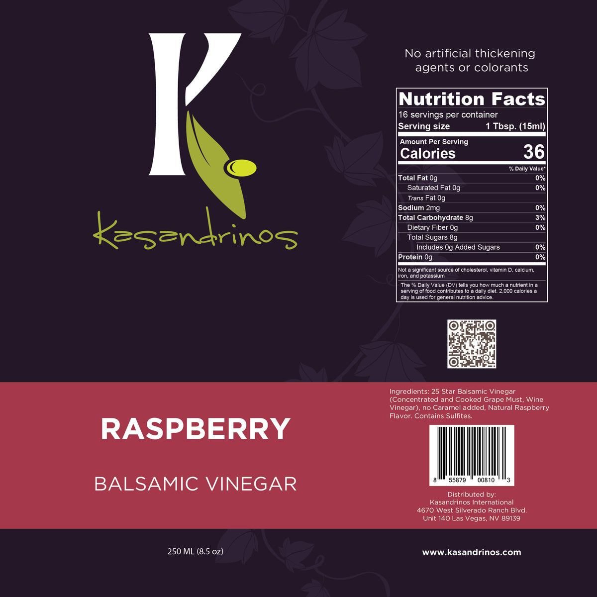 Raspberry Balsamic Vinegar - 250ml