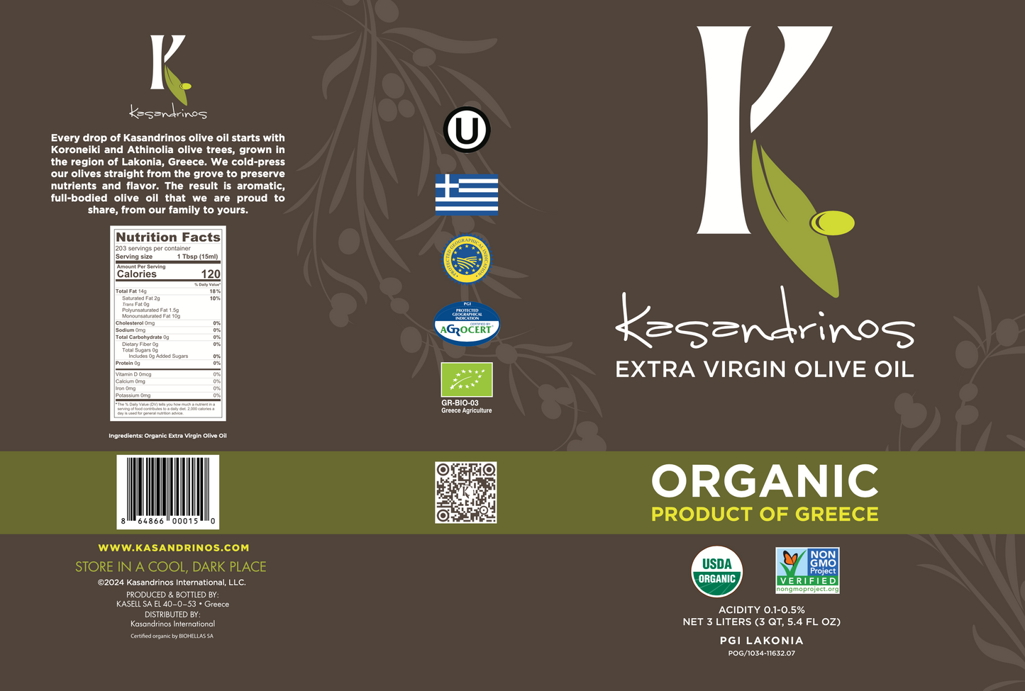 3L Can - Organic EVOO