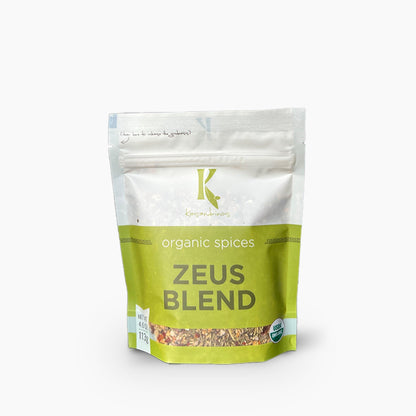 Zeus Blend spice package on a white background
